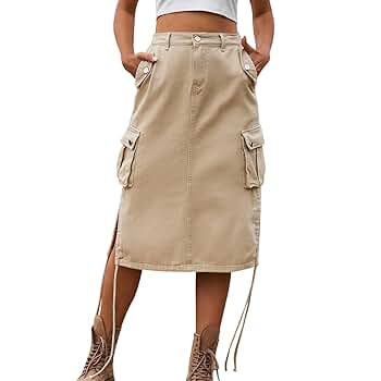 ★Polysooem★ SHIRRING STRAP CARGO SKIRT, KHAKI Polysooem Shirring Strap Cargo Skirt - Khaki | 하이츠스토어